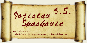 Vojislav Spasković vizit kartica